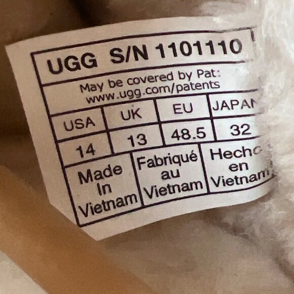 Ugg Ascot Chestnut Suede Leather Men Slippers With Shearling Lining Size 14 - Picture 11 of 13